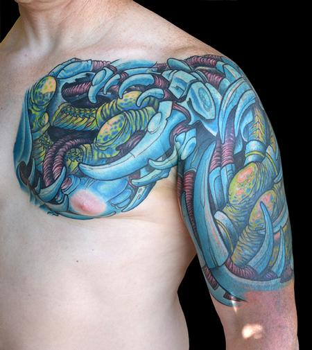 Jeff Johnson - Blue BiomechTattoo